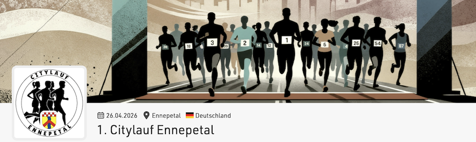 Banner zum 1. Citylauf Ennepetal